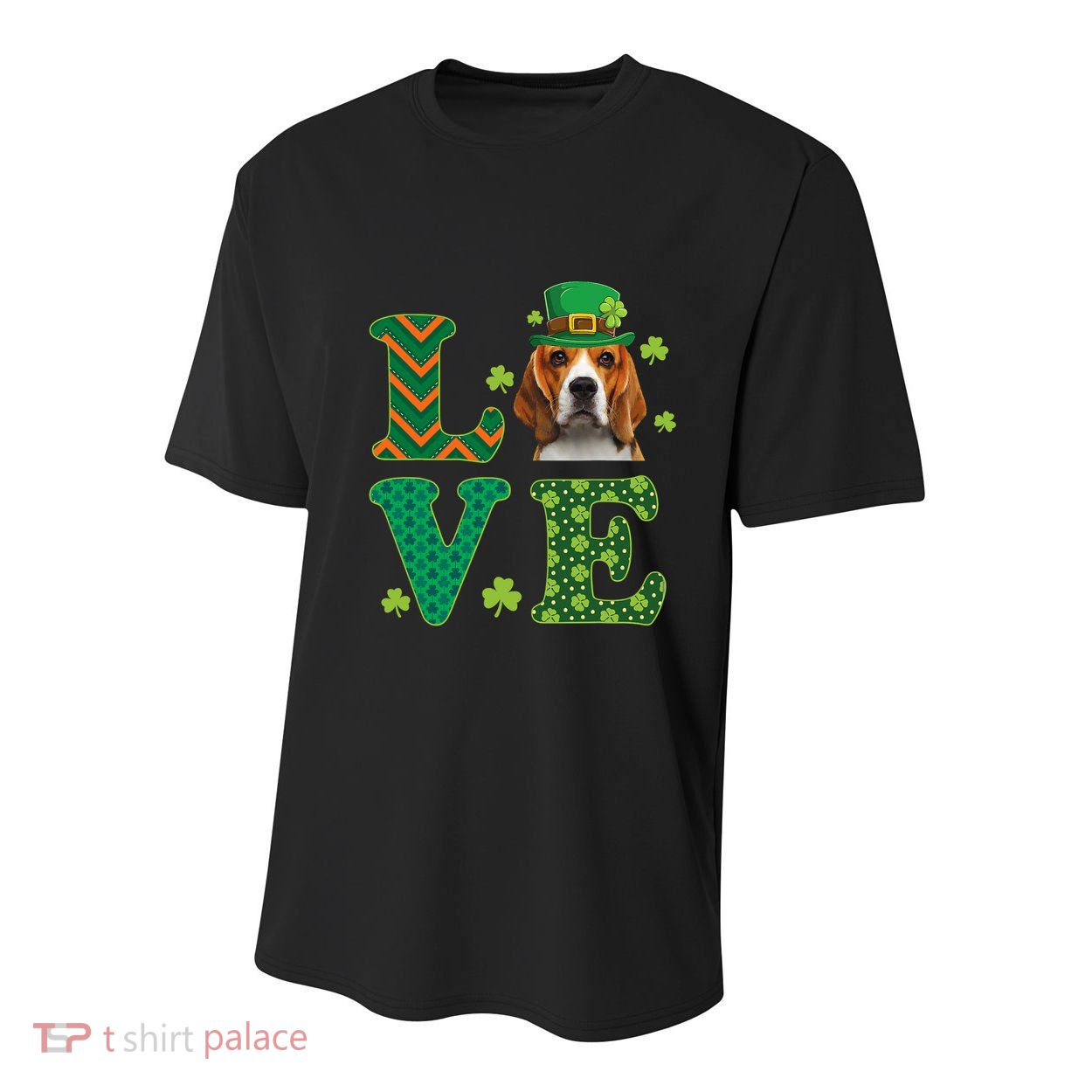 Beagle I Love My Beagle St Patricks Day Funny Dog Lover Youth Performance Sprint T-Shirt