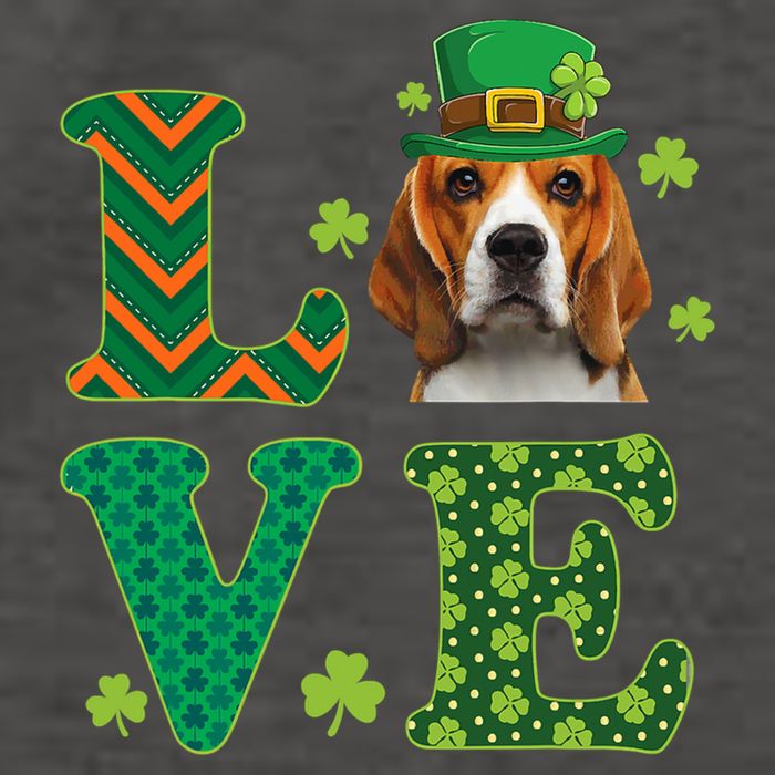 Beagle I Love My Beagle St Patricks Day Funny Dog Lover Vector Backpack