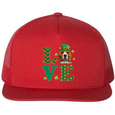 Beagle I Love My Beagle St Patricks Day Funny Dog Lover Flatbill Hat