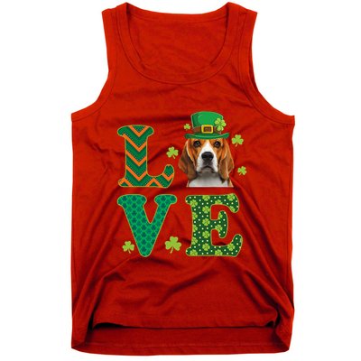 Beagle I Love My Beagle St Patricks Day Funny Dog Lover Tank Top