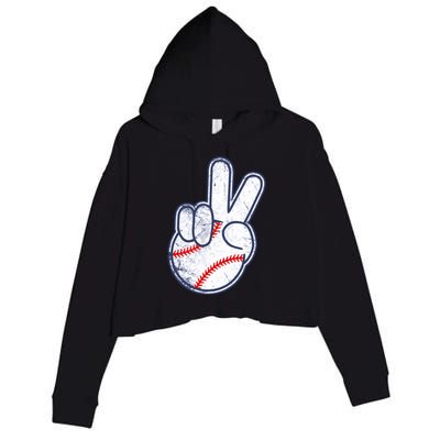 Baseball Is Life Crop Fleece Hoodie