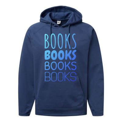 Book I Love Reading Books Bookworm Gift Performance Fleece Hoodie