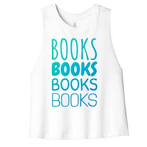 Book I Love Reading Books Bookworm Gift Women's Racerback Cropped Tank