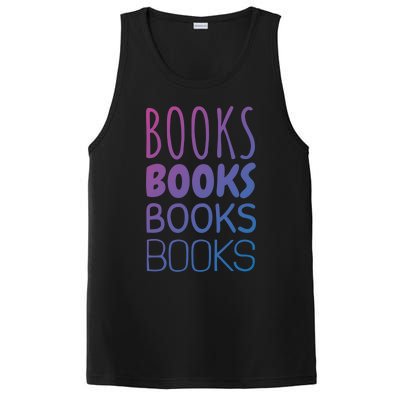 Book I Love Reading Books Bookworm Gift PosiCharge Competitor Tank