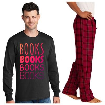 Book I Love Reading Books Bookworm Gift Long Sleeve Pajama Set