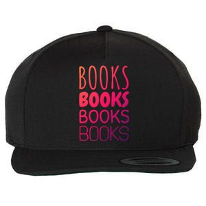 Book I Love Reading Books Bookworm Gift Wool Snapback Cap