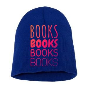 Book I Love Reading Books Bookworm Gift Short Acrylic Beanie