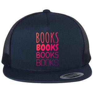 Book I Love Reading Books Bookworm Gift Flat Bill Trucker Hat