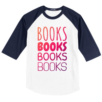 Book I Love Reading Books Bookworm Gift Baseball Sleeve Shirt