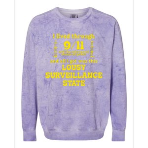 Breadandwaterprintshop I Lived Through 9 11 Colorblast Crewneck Sweatshirt