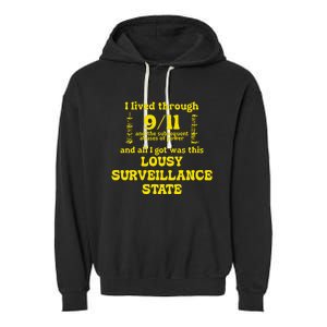 Breadandwaterprintshop I Lived Through 9 11 Garment-Dyed Fleece Hoodie