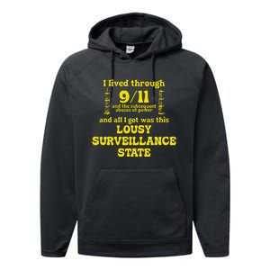 Breadandwaterprintshop I Lived Through 9 11 Performance Fleece Hoodie