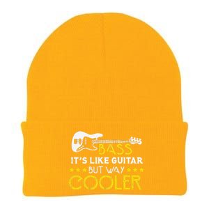 Bass It's Like A Guitar But Way Cooler Musician Knit Cap Winter Beanie