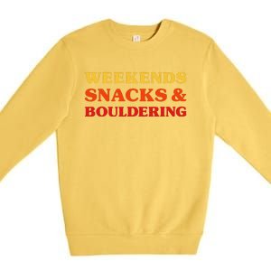 Bouldering I Love Bouldering Rock Climbing Premium Crewneck Sweatshirt