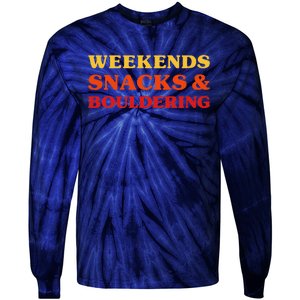 Bouldering I Love Bouldering Rock Climbing Tie-Dye Long Sleeve Shirt