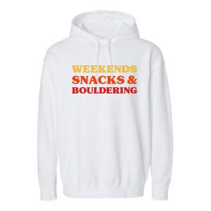 Bouldering I Love Bouldering Rock Climbing Garment-Dyed Fleece Hoodie