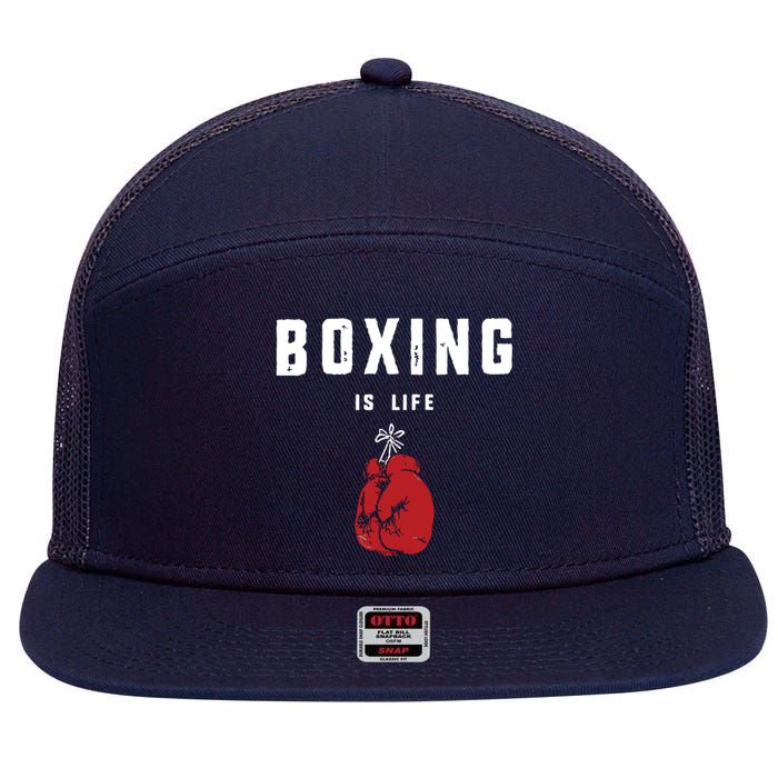 Boxing Is Life 7 Panel Mesh Trucker Snapback Hat