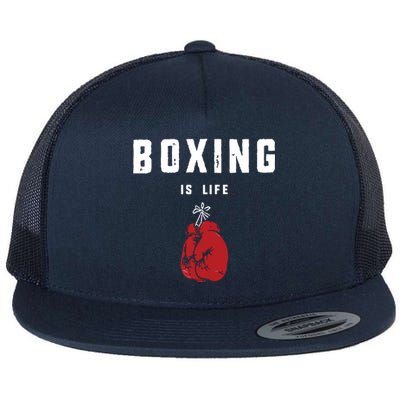 Boxing Is Life Flat Bill Trucker Hat