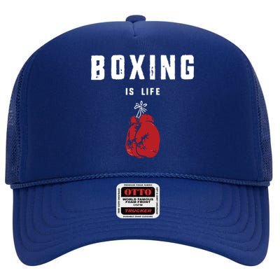 Boxing Is Life High Crown Mesh Back Trucker Hat