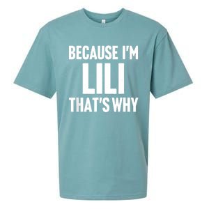 Because IM Lili ThatS Why Am Personalized Name Sueded Cloud Jersey T-Shirt