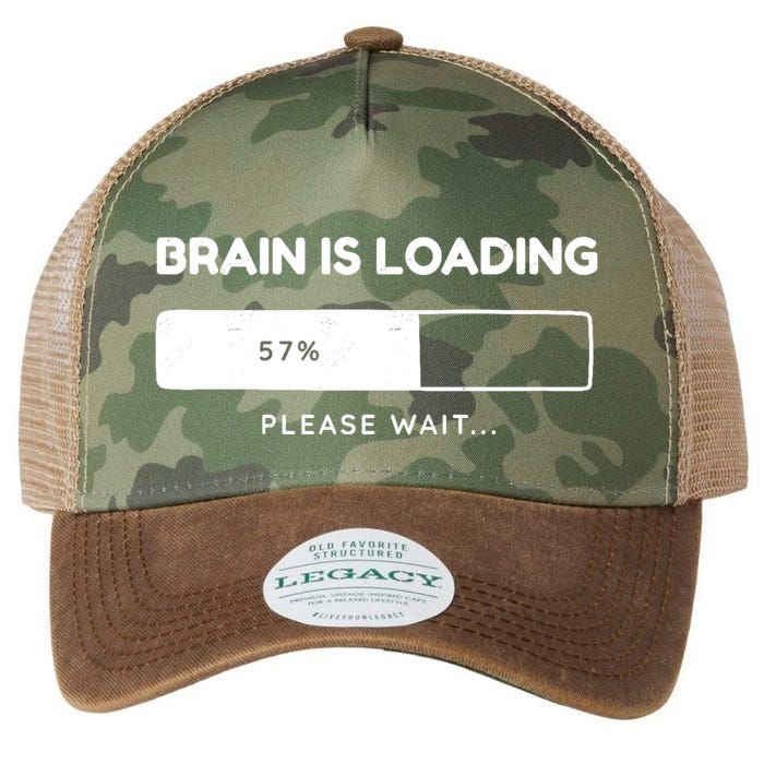 Brain Is Loading Please Wait Funny Legacy Tie Dye Trucker Hat