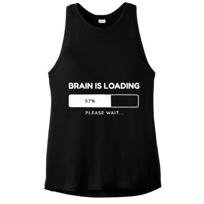 Brain Is Loading Please Wait Funny Ladies PosiCharge Tri-Blend Wicking Tank