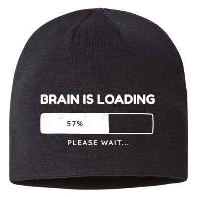 Brain Is Loading Please Wait Funny Sustainable Beanie