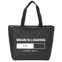 Brain Is Loading Please Wait Funny Zip Tote Bag