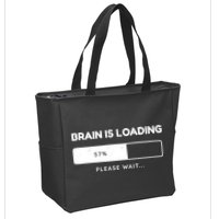 Brain Is Loading Please Wait Funny Zip Tote Bag