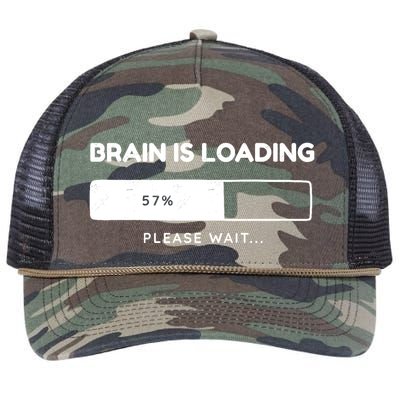Brain Is Loading Please Wait Funny Retro Rope Trucker Hat Cap