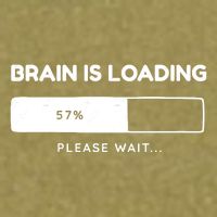 Brain Is Loading Please Wait Funny Garment-Dyed Women's Muscle Tee