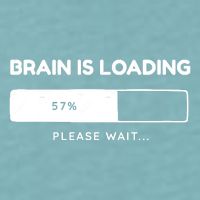Brain Is Loading Please Wait Funny Sueded Cloud Jersey T-Shirt