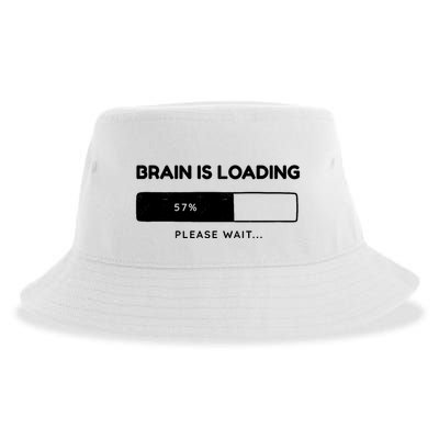 Brain Is Loading Please Wait Funny Sustainable Bucket Hat