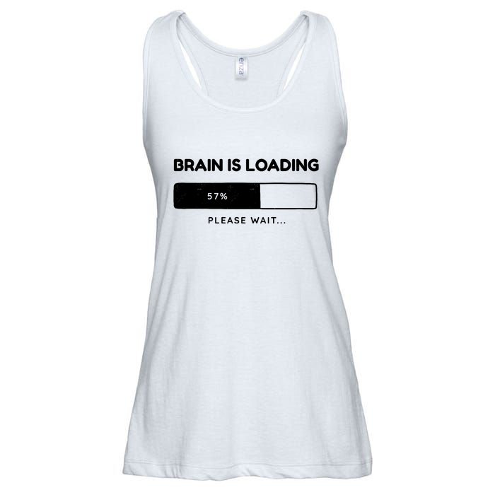 Brain Is Loading Please Wait Funny Ladies Essential Flowy Tank
