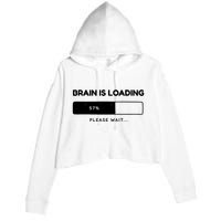 Brain Is Loading Please Wait Funny Crop Fleece Hoodie