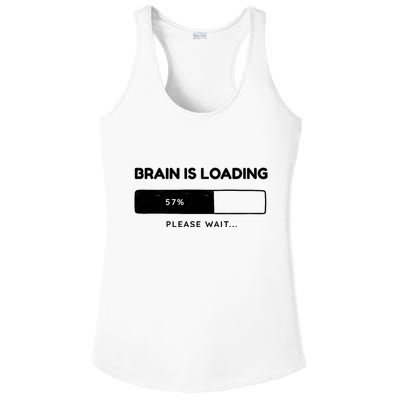 Brain Is Loading Please Wait Funny Ladies PosiCharge Competitor Racerback Tank