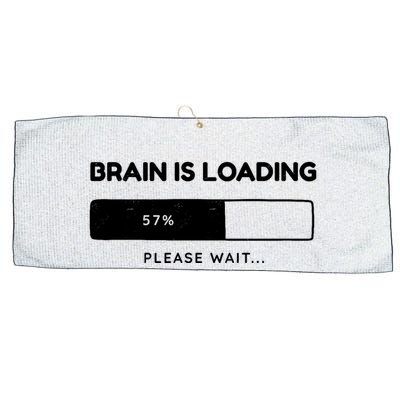 Brain Is Loading Please Wait Funny Large Microfiber Waffle Golf Towel
