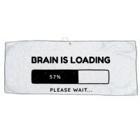 Brain Is Loading Please Wait Funny Large Microfiber Waffle Golf Towel