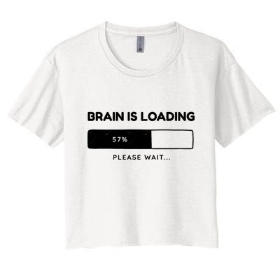 Brain Is Loading Please Wait Funny Crop Top