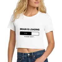 Brain Is Loading Please Wait Funny Crop Top