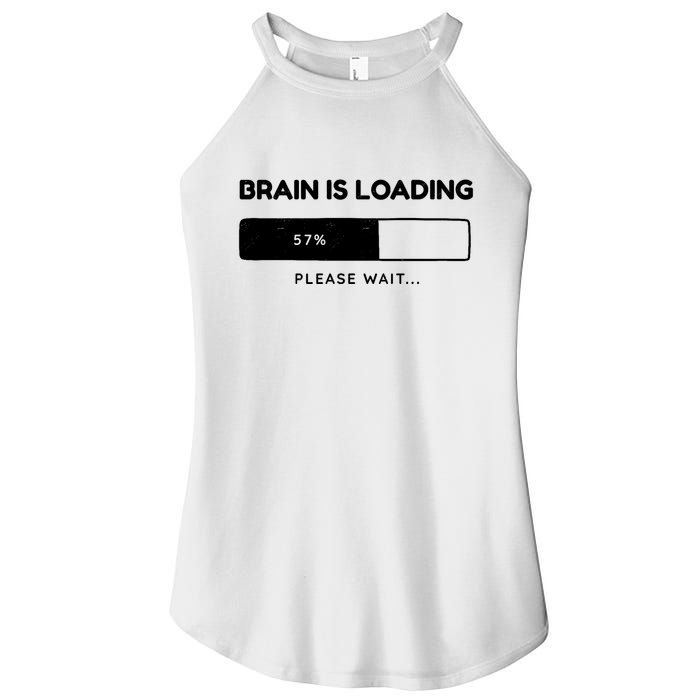 Brain Is Loading Please Wait Funny Women's Perfect Tri Rocker Tank