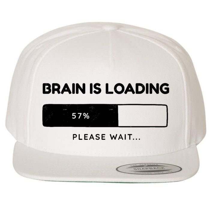 Brain Is Loading Please Wait Funny Wool Snapback Cap