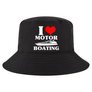 Boater I Love Motor Boating Funny Boating Cool Comfort Performance Bucket Hat