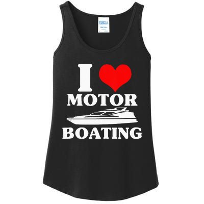 Boater I Love Motor Boating Funny Boating Ladies Essential Tank