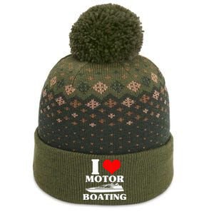 Boater I Love Motor Boating Funny Boating The Baniff Cuffed Pom Beanie