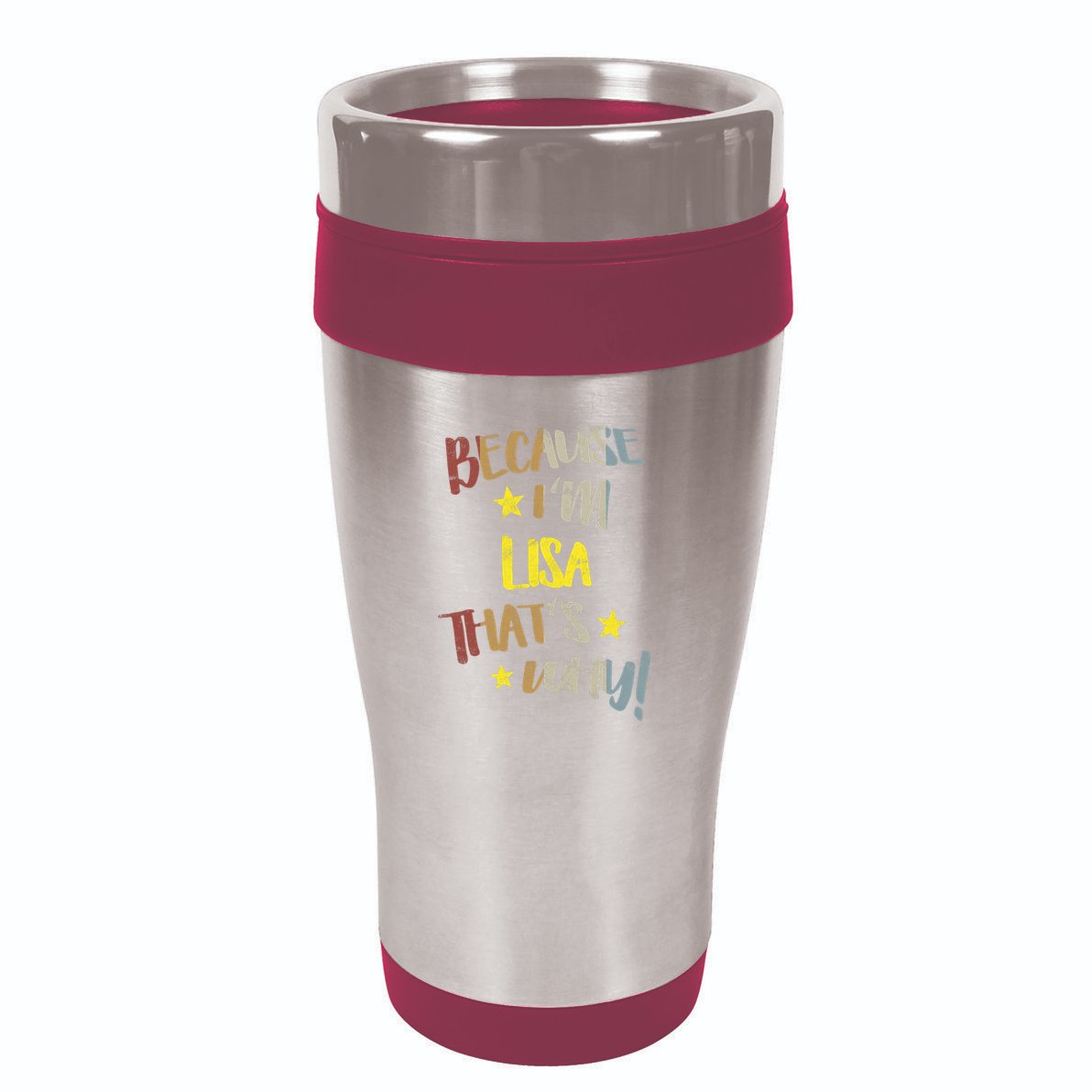 Because IM Lisa ThatS Why Retro Vintage Name Gift 16oz Travel Tumbler