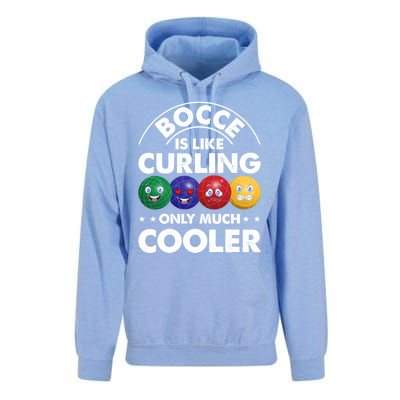 Bocce Is Like Curling Only Much Cooler Bocce Ball Player Gift Unisex Surf Hoodie