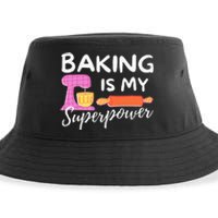 Baking Is My Superpower Funny Baker & Baking Gift Sustainable Bucket Hat