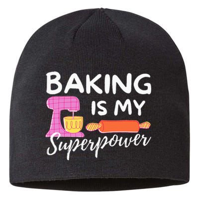 Baking Is My Superpower Funny Baker & Baking Gift Sustainable Beanie