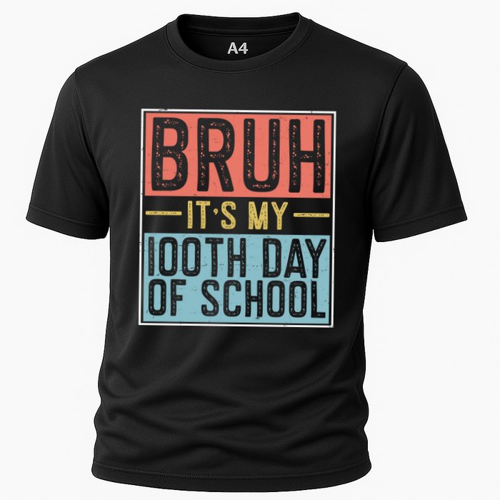 Bruh ItS My 100th Day Of School Boys Performance Shirt